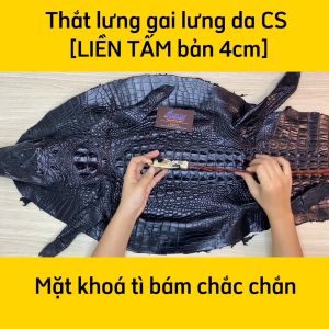 Thắt Lưng Cá Sấu Gù Gai Bản rộng 4cm [DÂY LIỀN NGUYÊN TẤM]!