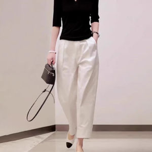 Summer Fashion Korean Style Womens Two-Piece Set Top And Wide Leg Pants Elegant And Stylish Streetwear Casual Commute Wind