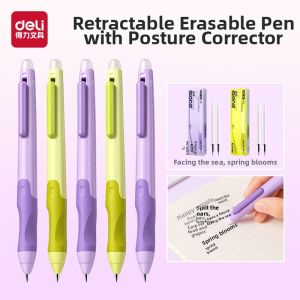 deli | Thermally Erasable Press-button Pen for 3rd Graders 0.5mm