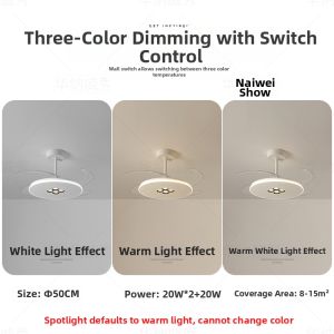 Minimalist Invisible Ceiling Fan Light LED