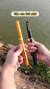 Cần Câu Cá Mini Hình Cây Bút Kèm Tay Quay Nhỏ Gọn Dễ Dàng Bỏ Túi Mang Theo