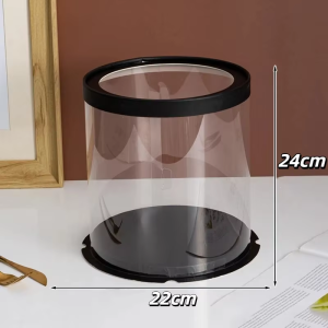 Hộp Bánh Tròn Cao Cấp Màu Trắng Trong Suốt Hộp Quà Tặng Hộp Trưng Bày Bánh Cho Sinh Nhật Đám Cưới Tiệc Tùng Giấy Bìa Cứng Đạt Chứng Nhận FSC