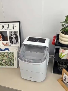 Lecon Automatic Ice Maker Machine Bullet Ice Type High Yield Fast Making For Milk Tea Shop Coffee Shop Home Use