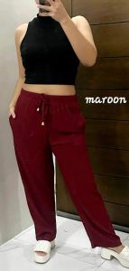 Pants Bark crepe fabric with 2 side pockets Freesize fits Small to XL Plus size fits Medium to 3XL