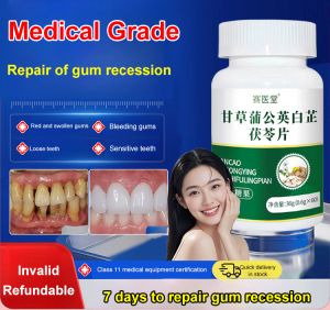 Licorice Dandelion Angelica And Poria Tablets Are Herbal Supplements That Repair Damaged Tooth Roots And Strengthen Tooth Enamel