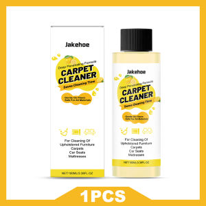 JAKEHOE Carpet Cleaner Liquid 100ml Household Fabric Cleaning Agent Effectively Clean Stains Remove Stubborn Dirt Reduces Odor