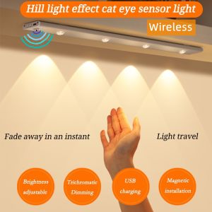LED Closets Lights for Wardrobe Cabinet Lighting with Remote Control LED Under Cabinet Lighting Closet Light Battery Powered Lights USB LED Night Cabinet Light Motion Sensor Wireless USB Charging Small Night Light for Cabinet Kitchen Bedroom