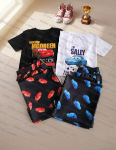 The Cars Lightning McQueen &SALLY T-shirt Long Trousers Set Men 3D Print Casual Long Pants For Autumn Fashion Trousers Kid/Adult