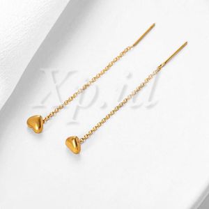 Titanium Anting Love Jarum Juntai Aesthetic Korean Style Clasik Anti Karat Xpid98