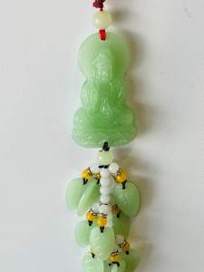 Khánh treo xe hình Phật Bà quan âm + Phật Di Lặc mang lại May Mắn Bình An cho Gia Chủ.