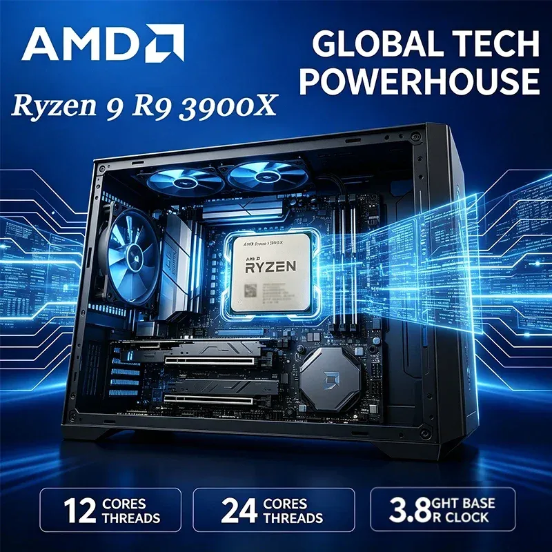 AMD | AMD Ryzen 9 R9 3900X CPU 12-Core 24-Threadprocessor 3.8GHz