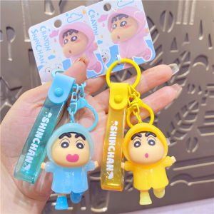 2024 New Cartoon Keychain Raincoat Keychain Pencil Case Keychain Couple Bag Decorations PVC Acrylic Hardware Material