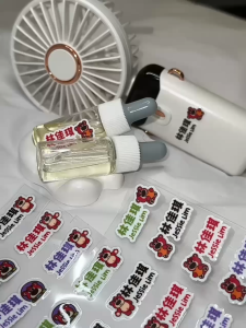 Customizable 3D UV DTF Stickers for Personalized Name Labels (up n down layout)