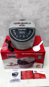 Nồi Cơm Điện Tử 1.8L Sunhouse SHD8912 - Công Suất 700W Lòng Nồi Dạng Niêu Nấu Cơm Cháy Ngon