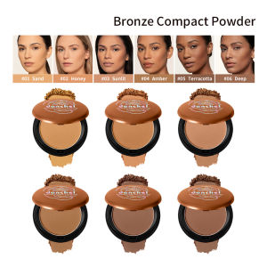 ibcccndc | Woman Makeup 6-Colors Matte Bronze Powder Velvety Smooth Natural Setting Powder Makeup Buildable Coverage Long-Lasting Wear Cosm