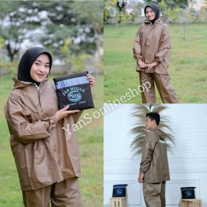 Jas Hujan Alvino/Mantel Cewe Cowo Dewasa Setelan Baju Celana Murah Berkualitas Anti Air Dapat Digunakan Kembali