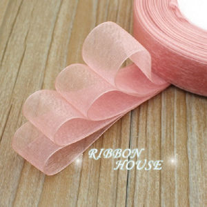 Ribbon House | (50 Yards/Roll) 25mm Pink Meat Organza Ribbons Wholesale Gift Wrapping Decoration Ribbons DIY