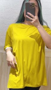 4877 Giane Cotton Oversize T-Shirt Kaos Polos Santai