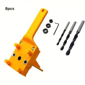 Woodworking Dowel Jig Kit set 6/8/10mm Drilling Doweling Hole Saw Drill Guide Hole Locator For Carpentry Straight Hole Clamp