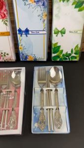 20 Set Sendok Set Stainless Wayang Kemasan Full Box Motif