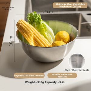 CHUANQIMINGMEI | Food Grade Stainless Steel Sink Basin with Drain Basket