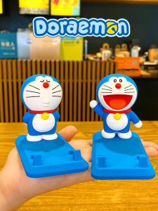 Cute Doraemon Lazy Cat Mobile Phone Stand 2025 New Desktop Support Cartoon Bells Cat Miniature Ornaments Universal Car Dashboard