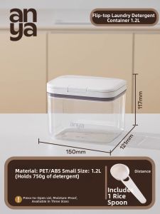 anya | Moisture-proof Sealed Storage Container for Laundry Detergent Dishwashing Pods Fragrance Beads
