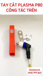 Tay Cắt Plasma P80 Cổ Cong - Công Tắc Trên Màu Đỏ