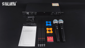 SHALANRA SHL-AD4D UHF Wireless Microphone System Professional True Diversity 2 Handheld Mics
