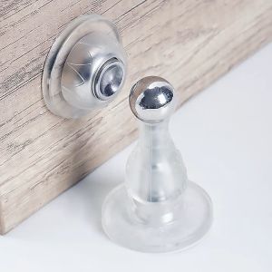 Wall Protectors Door Stopper Anti Collision Self Adhesive Doorstop Hydraulic Buffer Stainless Steel Floor Holder