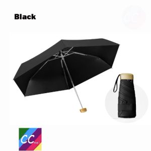 UV Mini sun umbrella flat five-fold umbrella black glue sunscreen anti-ultraviolet umbrella folding bag umbrella