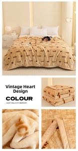 Kiss Dear | Plush Fluffy Thick Cartoon Blanket