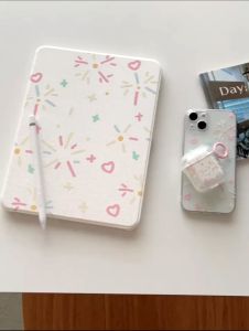 เคสiPadหมุน 360° Air4 Air5 10.9 Air6 11 Air7 Gen11 Fireworks ช่องใส่ปากกาขวา Gen9/8 10.2 Acrylic เคส ipad Air6/7 13 Pro13 2024