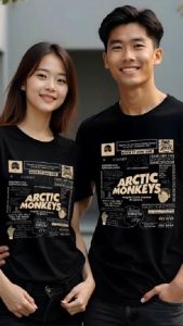 Danshop - T-Shirt Atasan ARCTIC MONKEYS Kaos Distro Musik BAND Bahan 24s