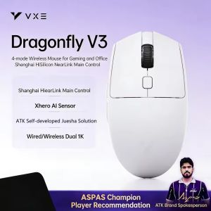 ATK VXE Dragonfly V3 PRO Bluetooth Gaming Mouse PAW3395SE 2.4G Wireless E-sports Mice Rechargeable Lightweight Ergonomic