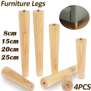 4Pcs Wooden Furniture Legs Solid Furniture Feet Oblique/Straight Table Feet Non-slip Sofa Bed Replacement Feets 8/15/20/25cm