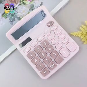 Solar/Battery Dual Power Electronic Calculator 12 Bit Scientific Counter Large Screen Silent Business Office Accounting Supplies