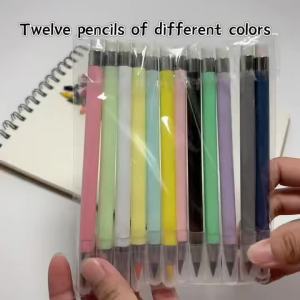 Eternal Pencil Infinite Book 12 Color HB Set Erasable Ink Free Drawing Art Pencil Supplies