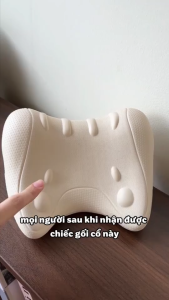 Gối công thái học gối massage cổ tại nhà giúp thư giãn đốt sống cổ hỗ trợ thư gián giảm đau mỏi hiệu quả
