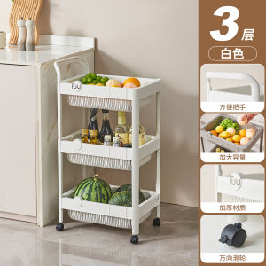 Mobile Kitchen Bathroom Bedroom Fruit Vegetable Storage Rack Small Cart Shelf Home Organization Tool by SenGaoPai