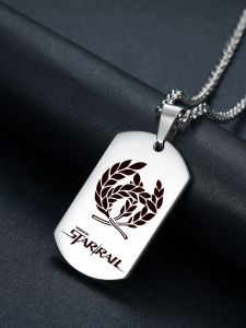 Lost Prevention Necklace with Emergency Contact Card Senior  ID Tag Customizable Text Pendant for Elderly People