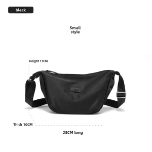 Fashionable Dumpling Shaped Womens Bag Oxford Cloth Nylon Crossbody Bag Versatile Single Shoulder Bag Canvas Small Bag