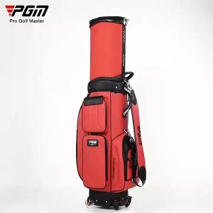 PGM Golf Bag Men with 4 Wheels Brake Travel Bag Rollers Stand Bag Airplane Bag Scalable Ball Cap Waterproof Nylon Large Capacity Accessory Hold 13pcs Clubs QB096
