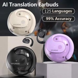 Choice HYUNDAI HY-T26 AI Translation Earbuds 75+ Languages Wireless Real-time Intelligent Translation Earphones Waterproof