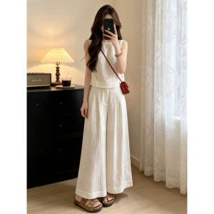 LIRUSHAN | Stylish Loose Summer Outfit Set White 2 Piece