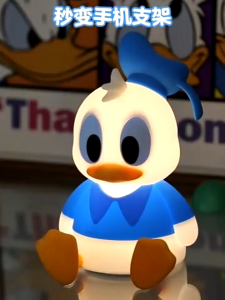 Donald Duck Cartoon Wireless LED Night Light Papa Light Bedside Lamp Mood Light Ambient Light Timing with Sleeping Light Table Lamp Desk Lamp Desktop Lamp Cute Send Kids Children Girlfriend Birthday Gift Sensor Light Sleep Lamp