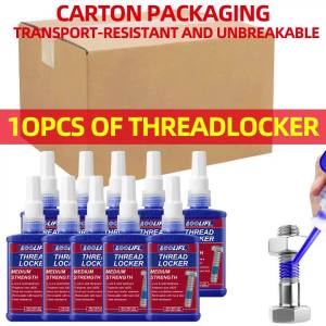 LOOLIFL | Thread Locker Medium Strength Blue High Strength Red Anaerobic Thread Sealant Anti-Vibration Anti-Corrosion Rust Proof 10ml