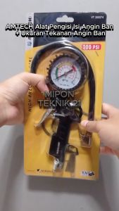 AMTECH Alat Pengisi Angin Ukuran Tekanan Angin Ban Inflator Bahan Baja