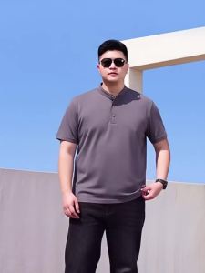 Zuogeeya | Mens Polo Shirt Big Size Loose Fit Short Sleeve