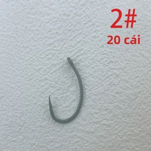 20 Chiếc Móc Câu Cá Chép Bằng Thép Carbon Miệng Rộng Có Ngạnh Nhỏ Màu Đen Mờ Móc Yn Dùng Cho Câu Cá Thô